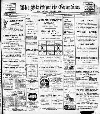 cover page of Colne Valley Guardian published on November 30, 1906