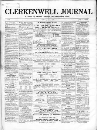 cover page of North London Record published on July 6, 1867
