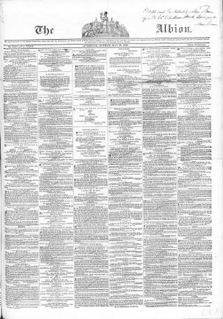cover page of Liverpool Albion published on May 29, 1848