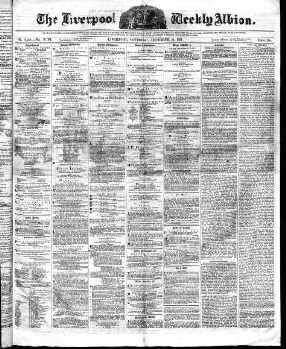cover page of Liverpool Albion published on December 30, 1871