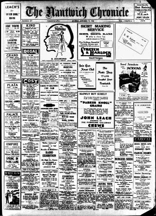 cover page of Nantwich Chronicle published on September 18, 1948