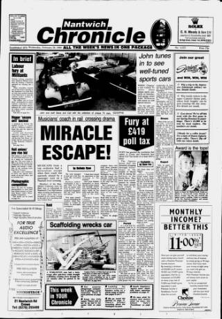 cover page of Nantwich Chronicle published on February 28, 1990