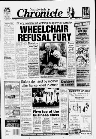 cover page of Nantwich Chronicle published on May 29, 1991