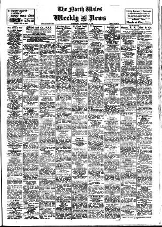 cover page of North Wales Weekly News published on November 15, 1951