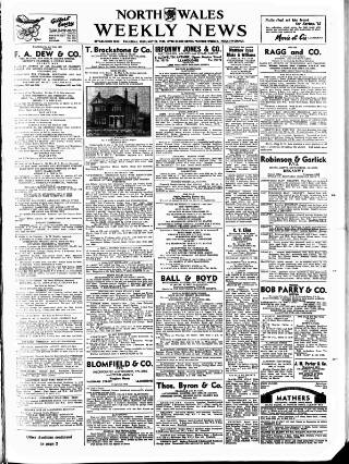 cover page of North Wales Weekly News published on February 28, 1963