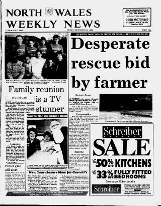 cover page of North Wales Weekly News published on December 30, 1988