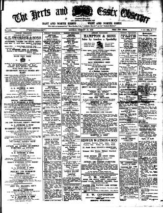 cover page of Herts and Essex Observer published on February 28, 1948