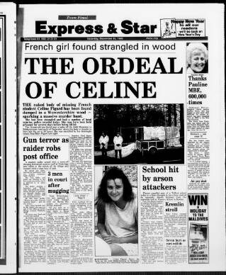 cover page of Wolverhampton Express and Star published on December 30, 1995
