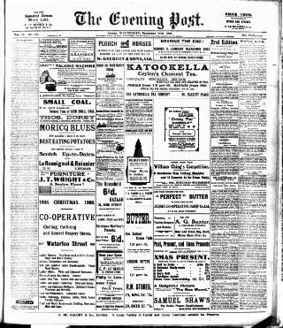 cover page of Jersey Evening Post published on December 30, 1908
