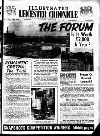 cover page of Leicester Chronicle published on September 18, 1954
