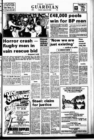 cover page of Port Talbot Guardian published on February 28, 1980