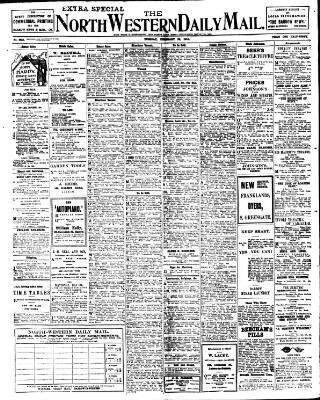 cover page of North West Evening Mail published on February 28, 1911