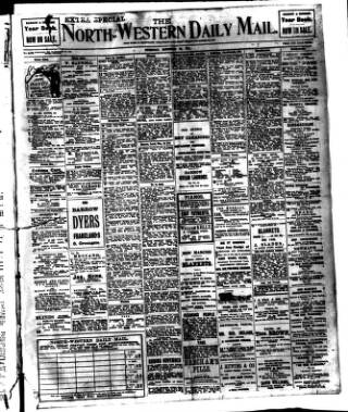 cover page of North West Evening Mail published on November 30, 1911