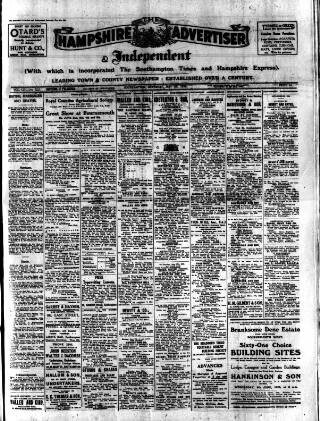 cover page of Hampshire Advertiser published on May 29, 1926