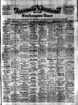 cover page of Hampshire Advertiser published on September 18, 1926