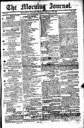 cover page of Morning Journal (Kingston) published on December 30, 1839
