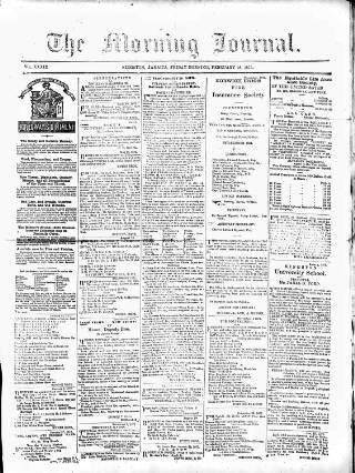 cover page of Morning Journal (Kingston) published on February 28, 1873