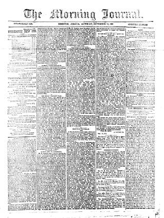 cover page of Morning Journal (Kingston) published on September 18, 1875