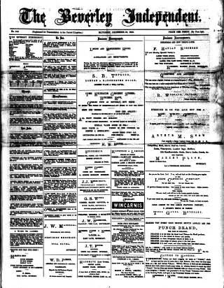 cover page of Beverley Independent published on December 30, 1899