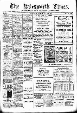 cover page of Halesworth Times published on May 29, 1917