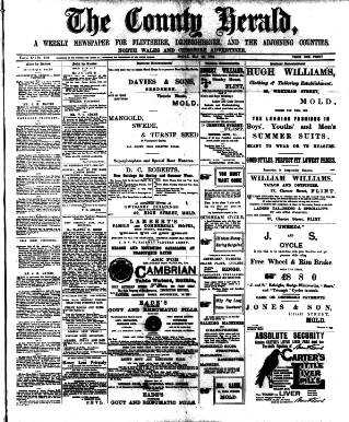 cover page of Flintshire County Herald published on May 29, 1903