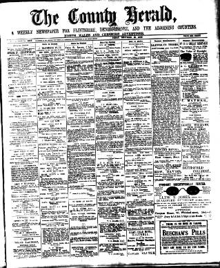 cover page of Flintshire County Herald published on September 18, 1908