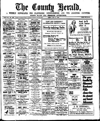 cover page of Flintshire County Herald published on July 6, 1928