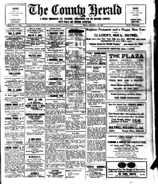 cover page of Flintshire County Herald published on December 30, 1938