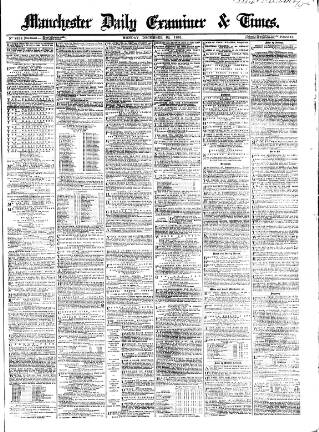 cover page of Manchester Daily Examiner & Times published on December 30, 1861