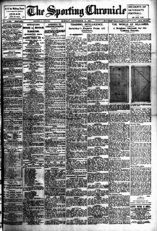cover page of Sporting Chronicle published on September 18, 1916