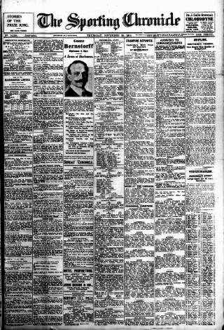 cover page of Sporting Chronicle published on November 30, 1916
