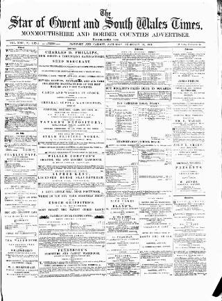 cover page of Star of Gwent published on February 28, 1874