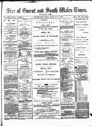 cover page of Star of Gwent published on May 29, 1885