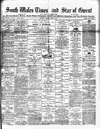 cover page of Star of Gwent published on July 6, 1894