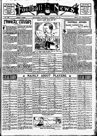 cover page of Football News (Nottingham) published on February 28, 1914