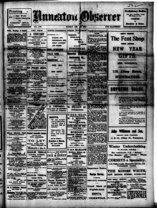 cover page of Nuneaton Observer published on December 30, 1910