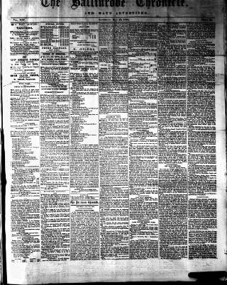 cover page of Ballinrobe Chronicle and Mayo Advertiser published on May 29, 1880