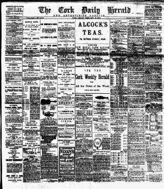 cover page of Cork Daily Herald published on February 28, 1890