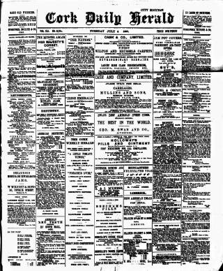 cover page of Cork Daily Herald published on July 6, 1897