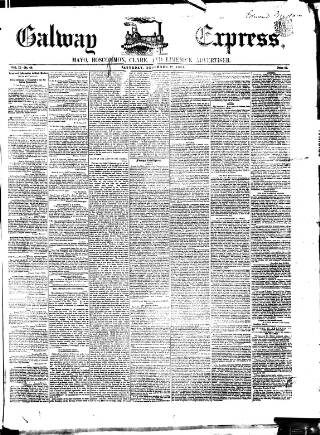 cover page of Galway Express published on December 30, 1854