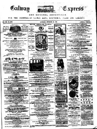 cover page of Galway Express published on November 30, 1895