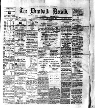cover page of Dundalk Herald published on December 30, 1882