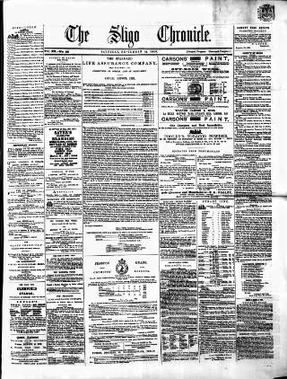 cover page of Sligo Chronicle published on September 18, 1869