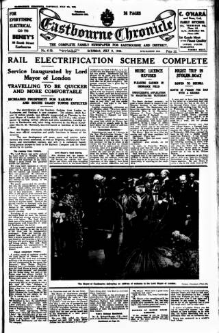 cover page of Eastbourne Chronicle published on July 6, 1935