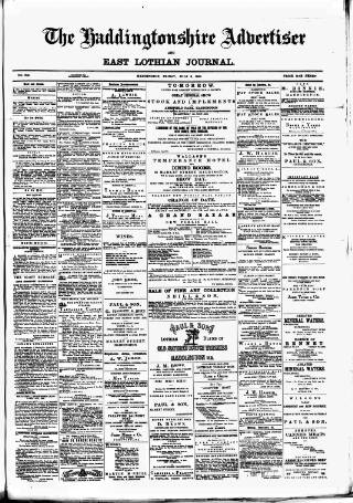 cover page of Haddingtonshire Advertiser and East-Lothian Journal published on July 6, 1888