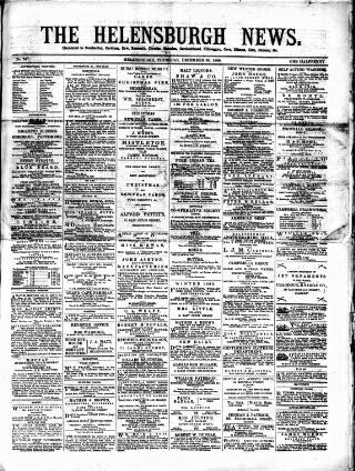 cover page of Helensburgh News published on December 30, 1880