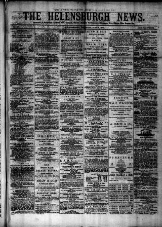 cover page of Helensburgh News published on July 6, 1882