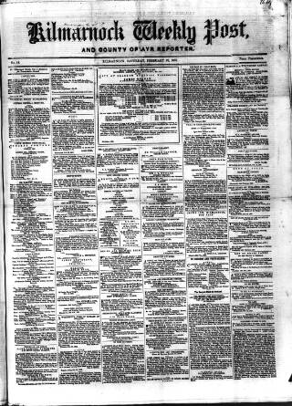 cover page of Kilmarnock Weekly Post and County of Ayr Reporter published on February 28, 1857