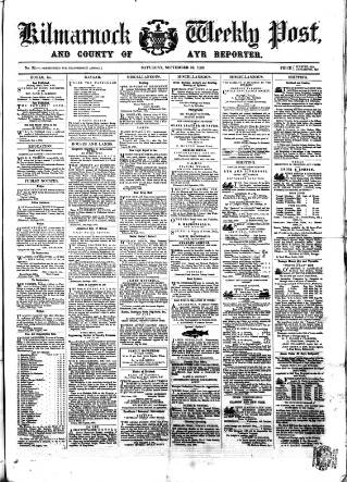 cover page of Kilmarnock Weekly Post and County of Ayr Reporter published on September 18, 1858