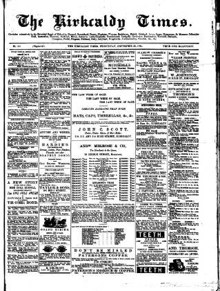 cover page of Kirkcaldy Times published on September 30, 1891